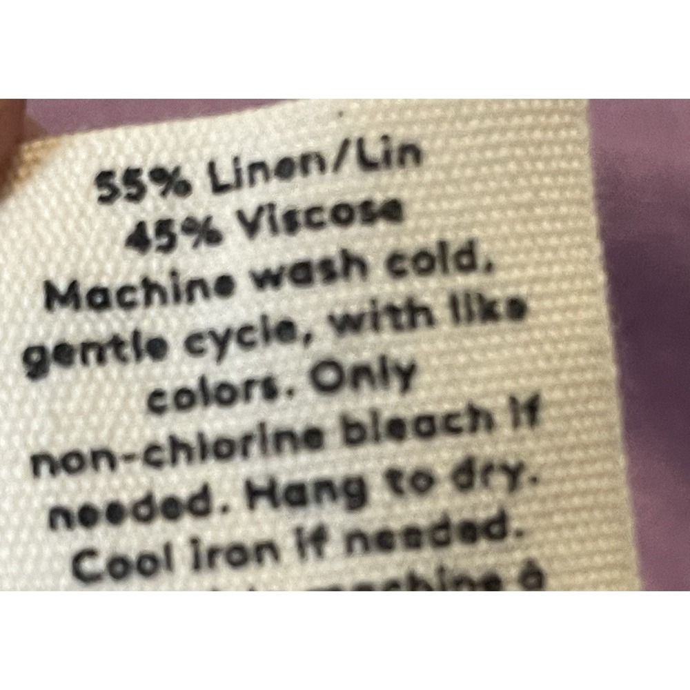 Open Edit Linen Blend Chino Shorts Sz S Lavender High Rise 6" Inseam Classic - Picture 7 of 8
